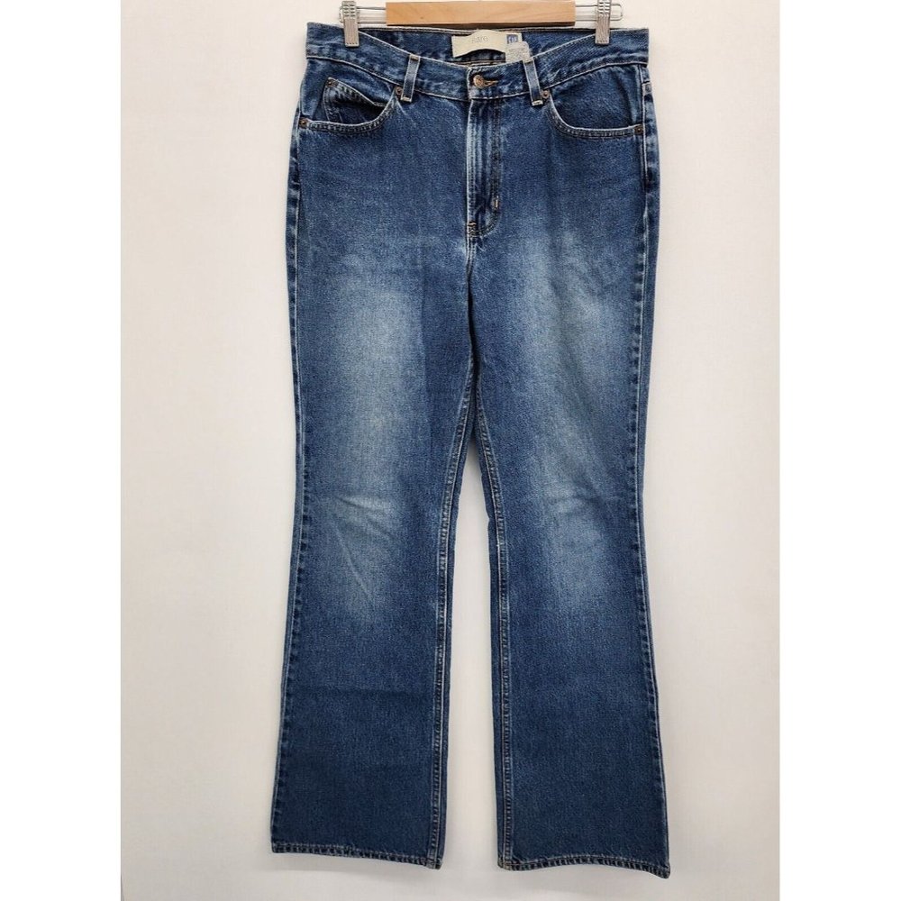 Gap Womens High Rise Flare Leg Jeans Size 12 Long Medium Wash Vintage Denim